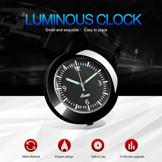 Car Clock Luminous Mini Automobiles Internal Stick-On Digital